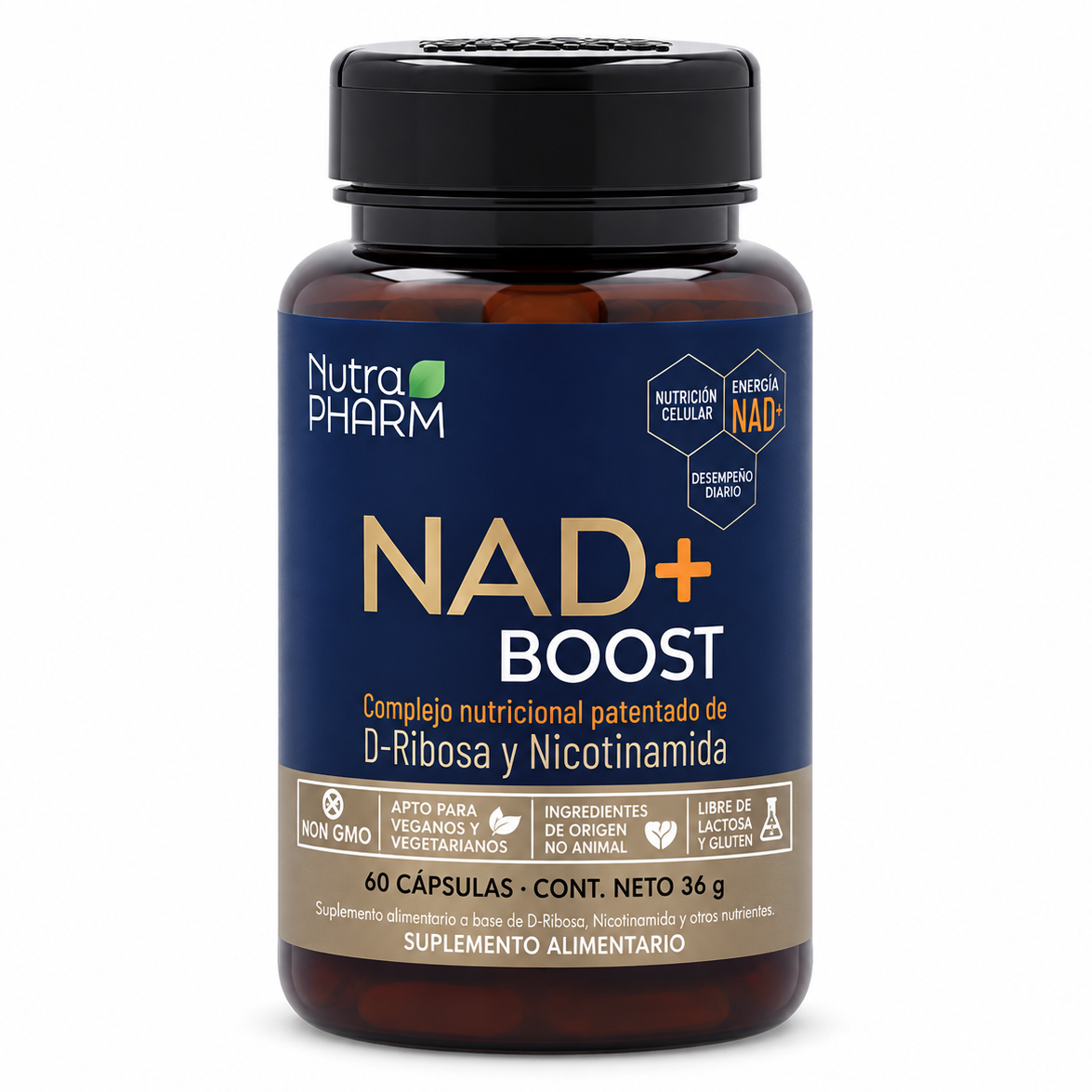 Antioxidante NAD+ Boost Nutrapharm 60 Cáps