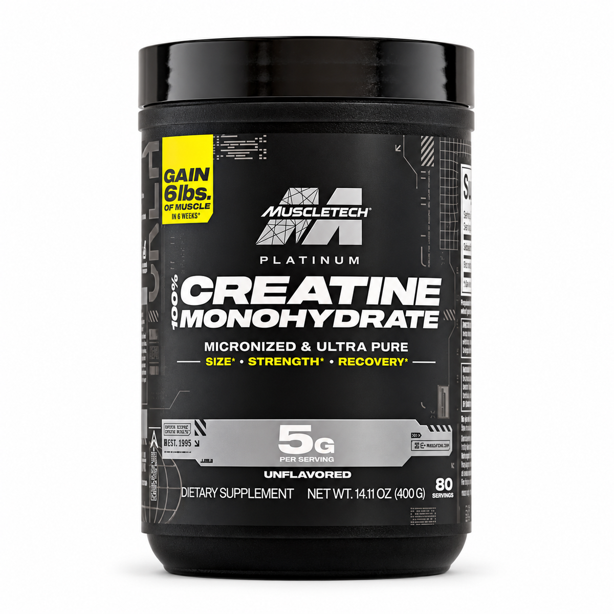 Creatina Monohidratada Muscletech Essential Sin Sabor 400 g