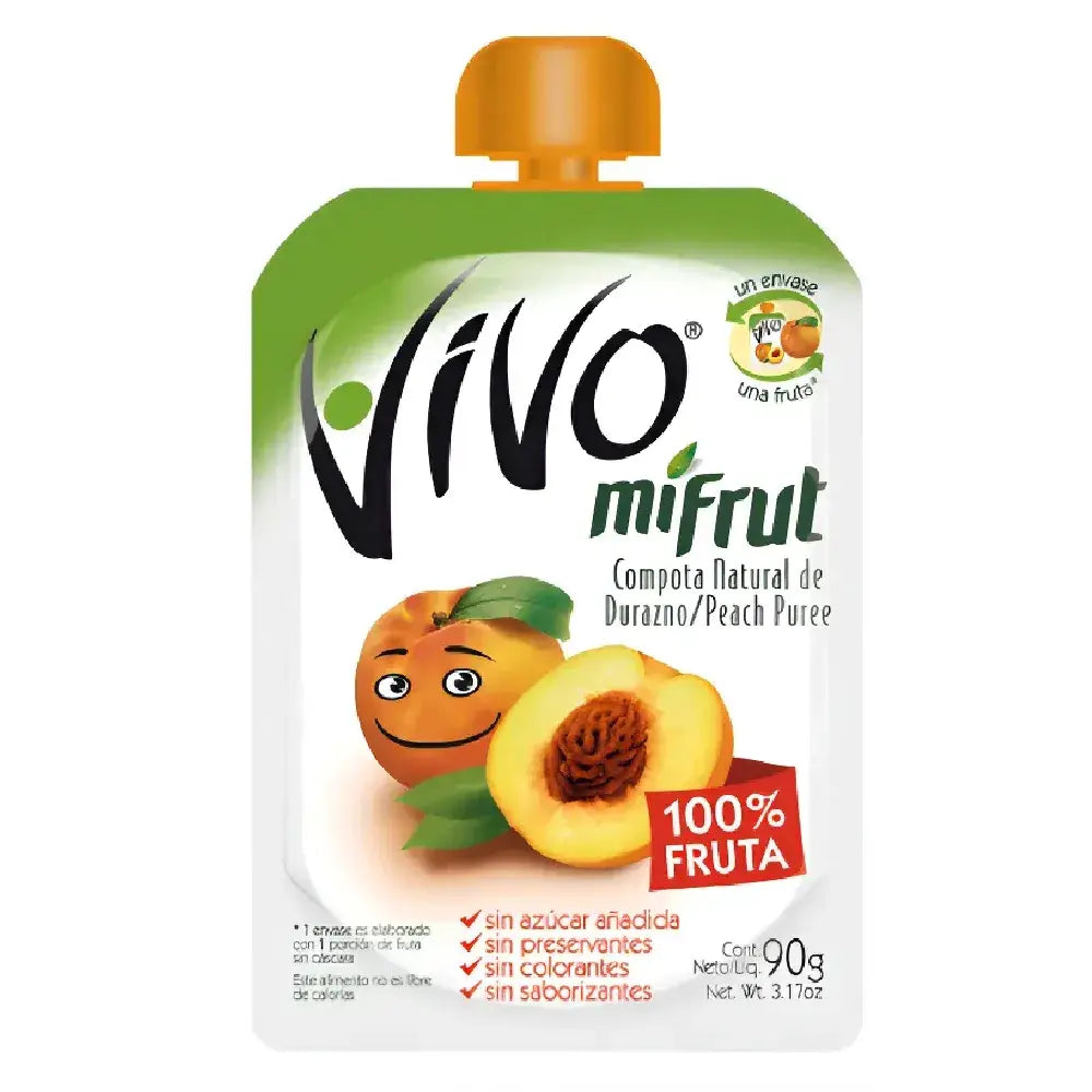 Pack x36 Compota Durazno Mifrut Vivo 90 g.