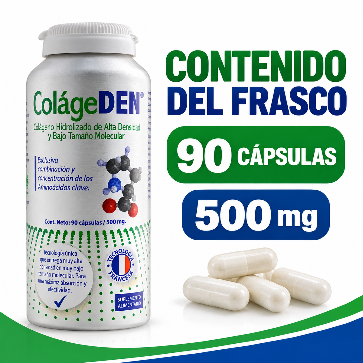 Colágeno Hidrolizado con Vitamina C Colágeden Vital & Young 90 Cáps