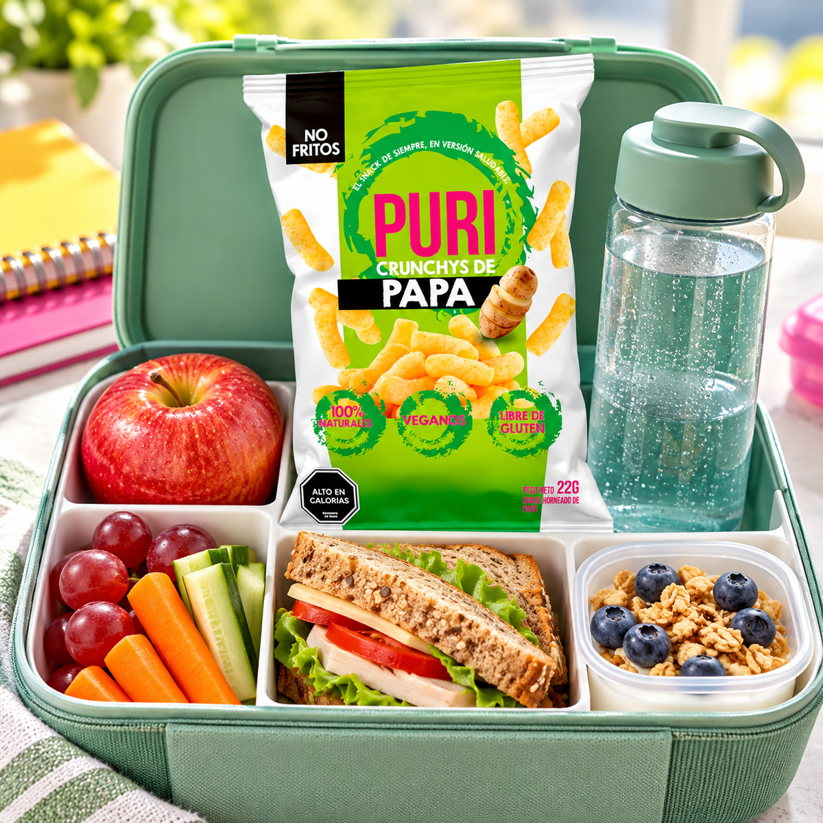 Suflé de Papa Vegano Sin Gluten Puri Caja 24 Un de 22 g