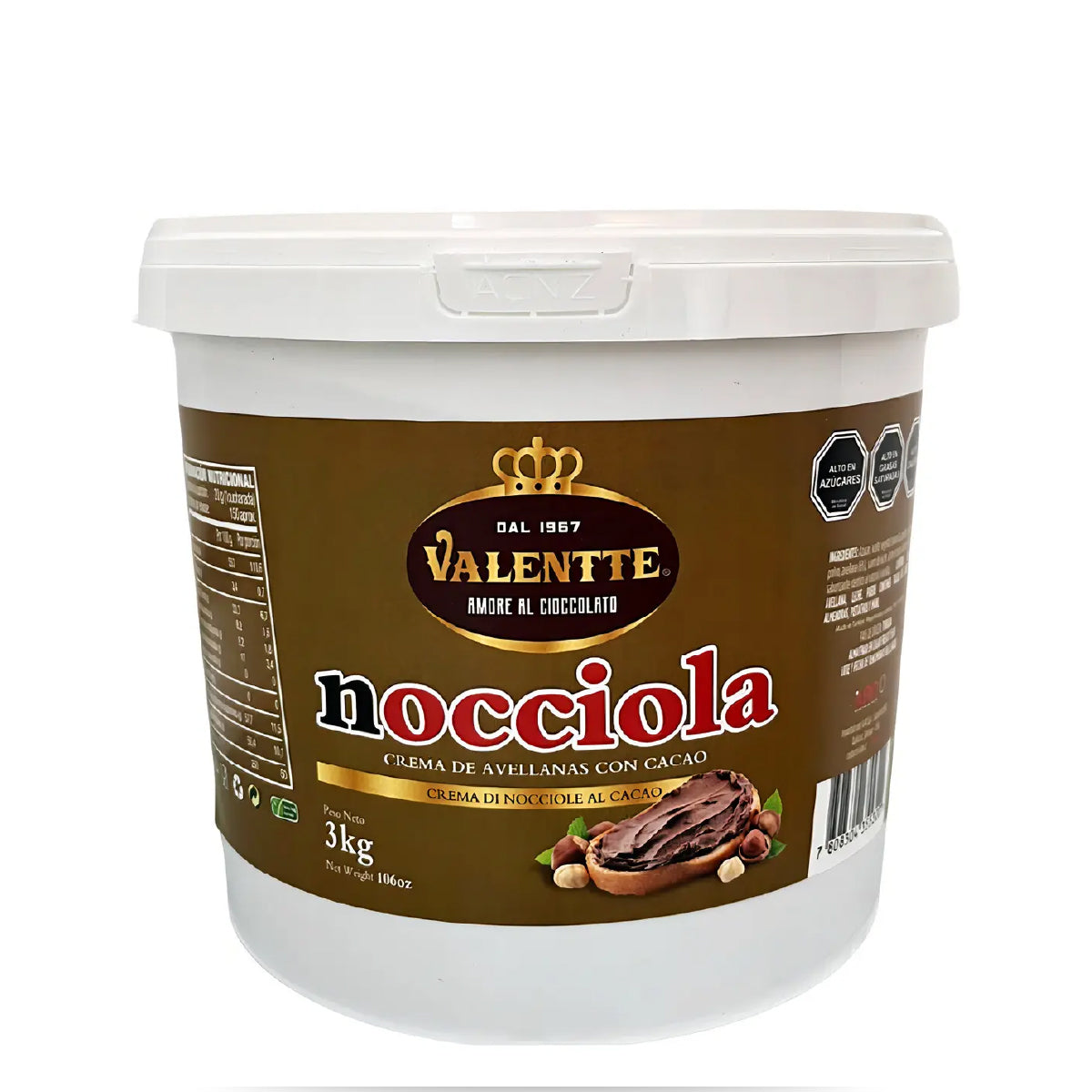 Crema de Avellanas Nocciola Valentte 3 Kg