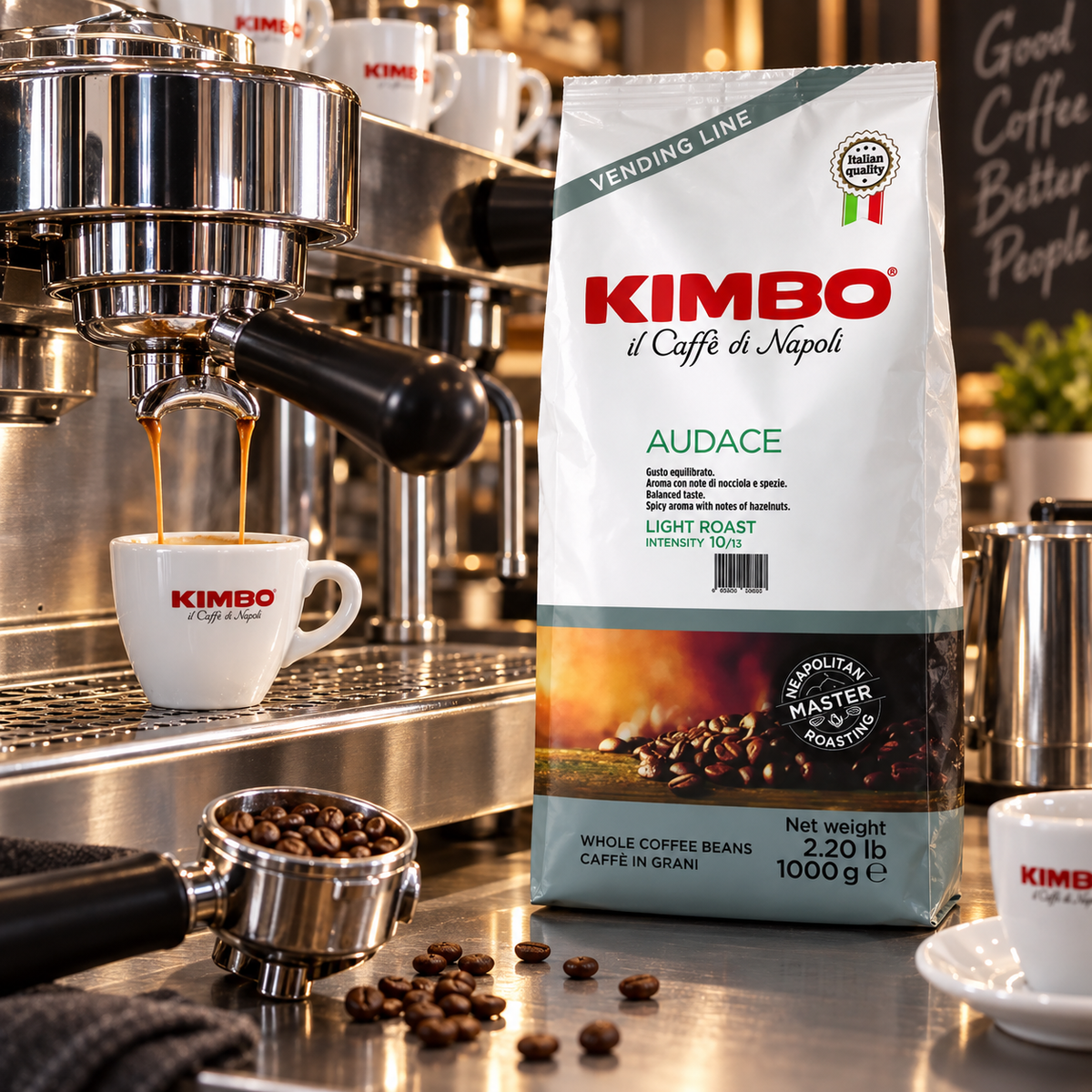 Café en Grano Entero Kimbo Espresso Vending Audace 1 kg