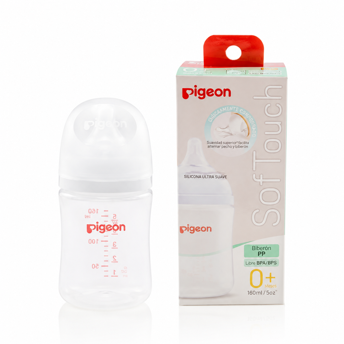 Mamadera Softouch Pigeon Blanco 160 ml