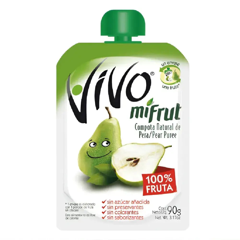 Pack x36 Compota Pera Mifrut Vivo 90 g.