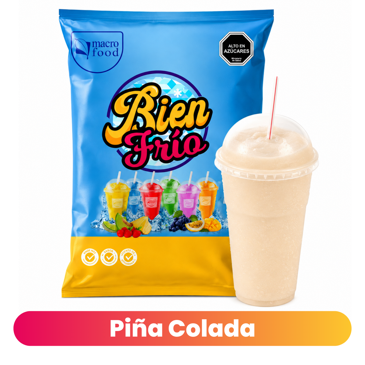 Granizado para Vending Bien Frío Piña Colada Rinde 10 Litros