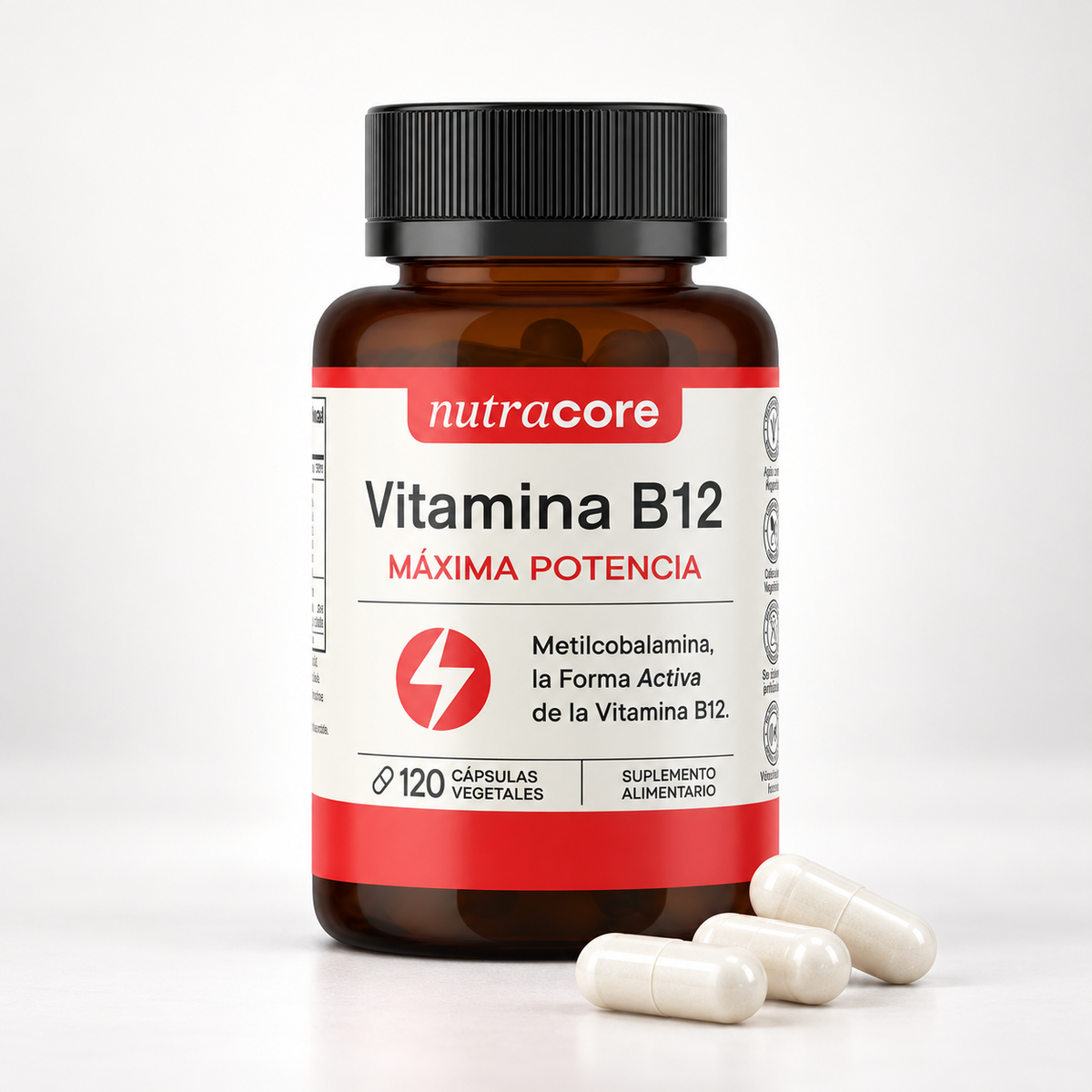 Vitamina B12 Activa Nutracore 120 Cáps