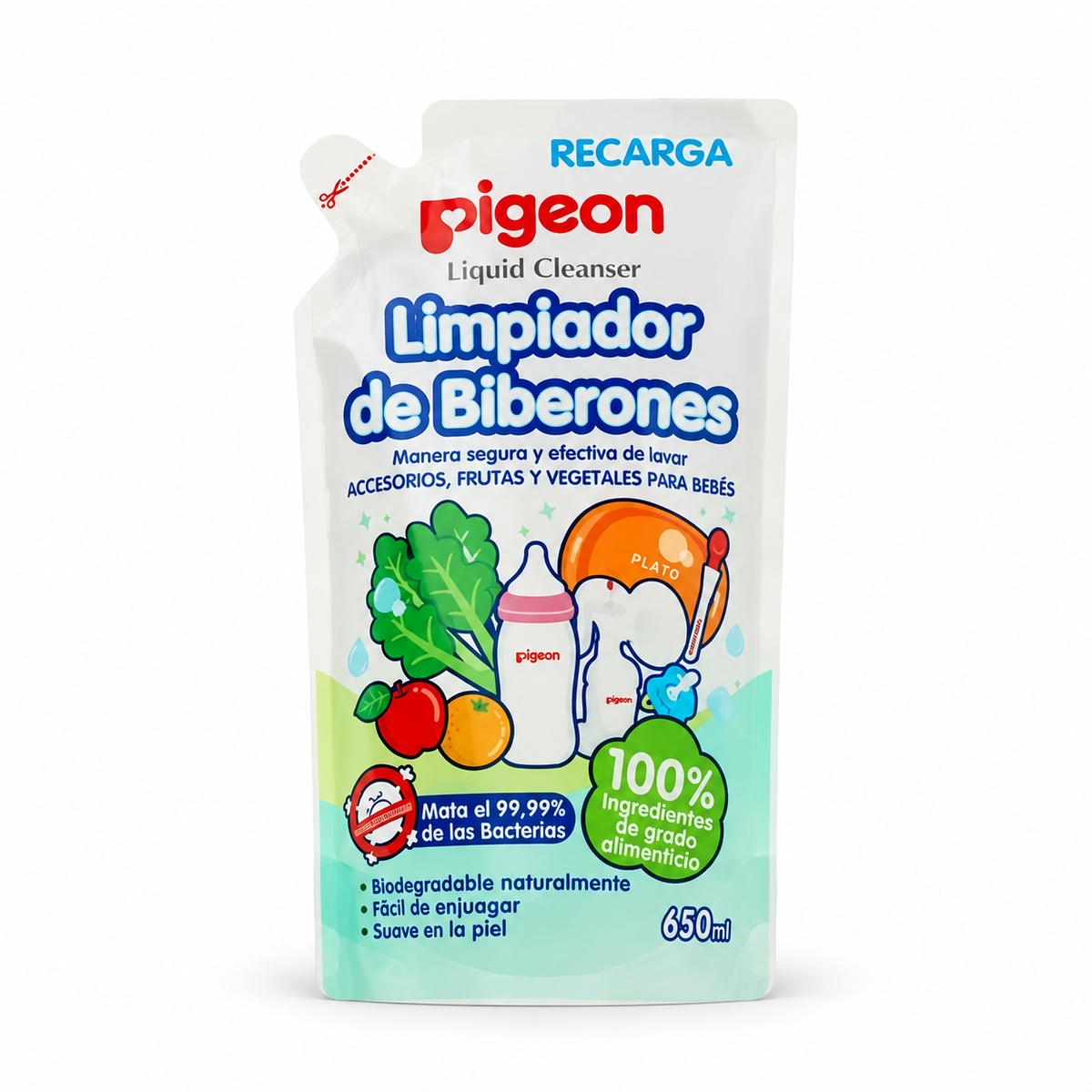 Limpiador de Biberones Recarga Pigeon 650 ml