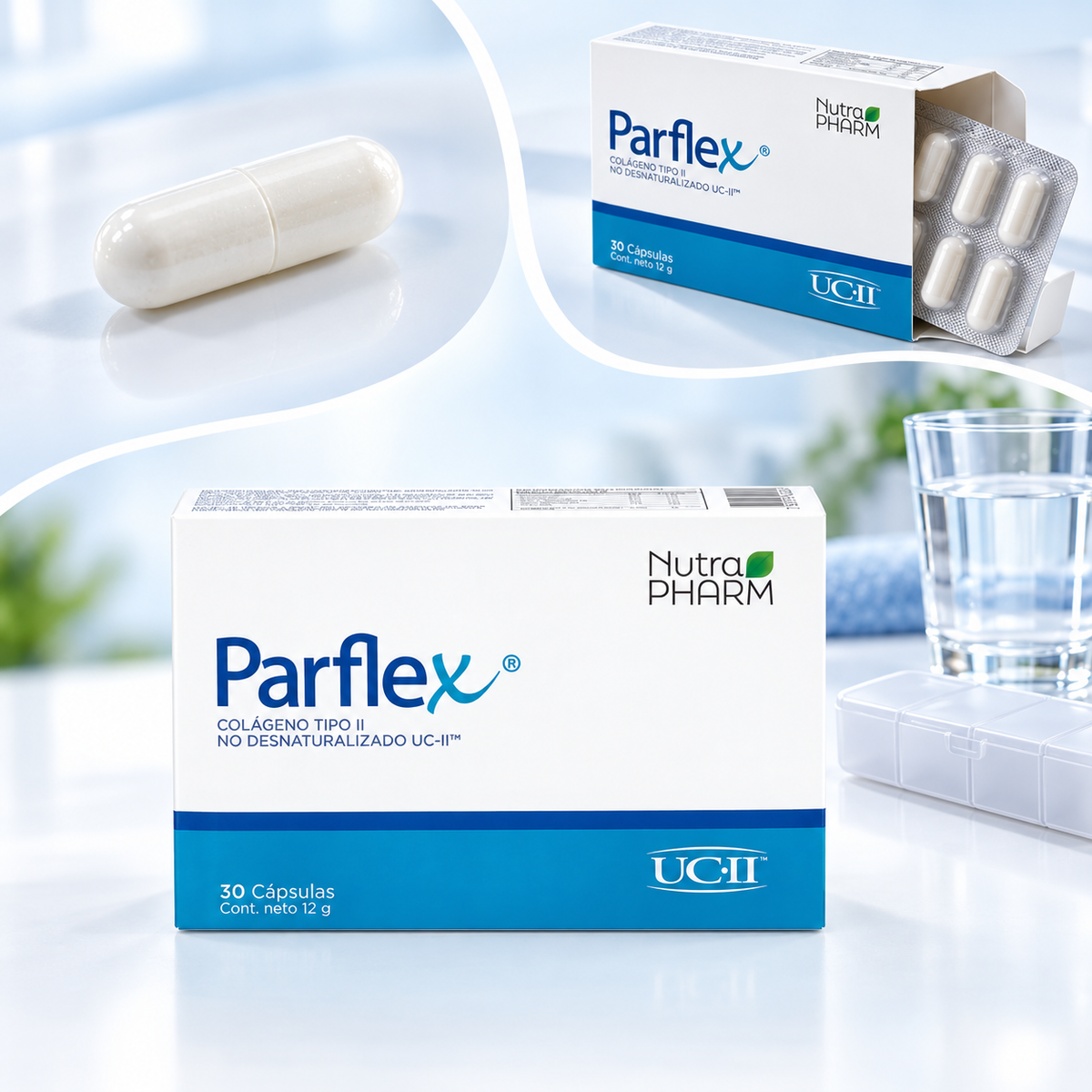 Colágeno Tipo II Parflex NutraPharm 30 Cáps