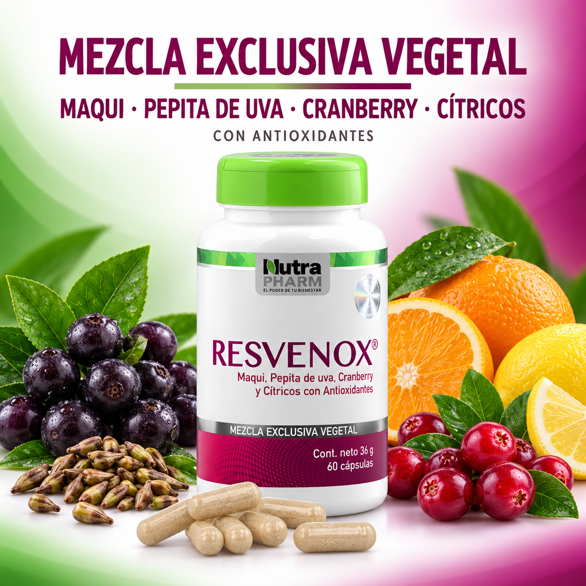 Resvenox Nutrapharm 60 Cáps