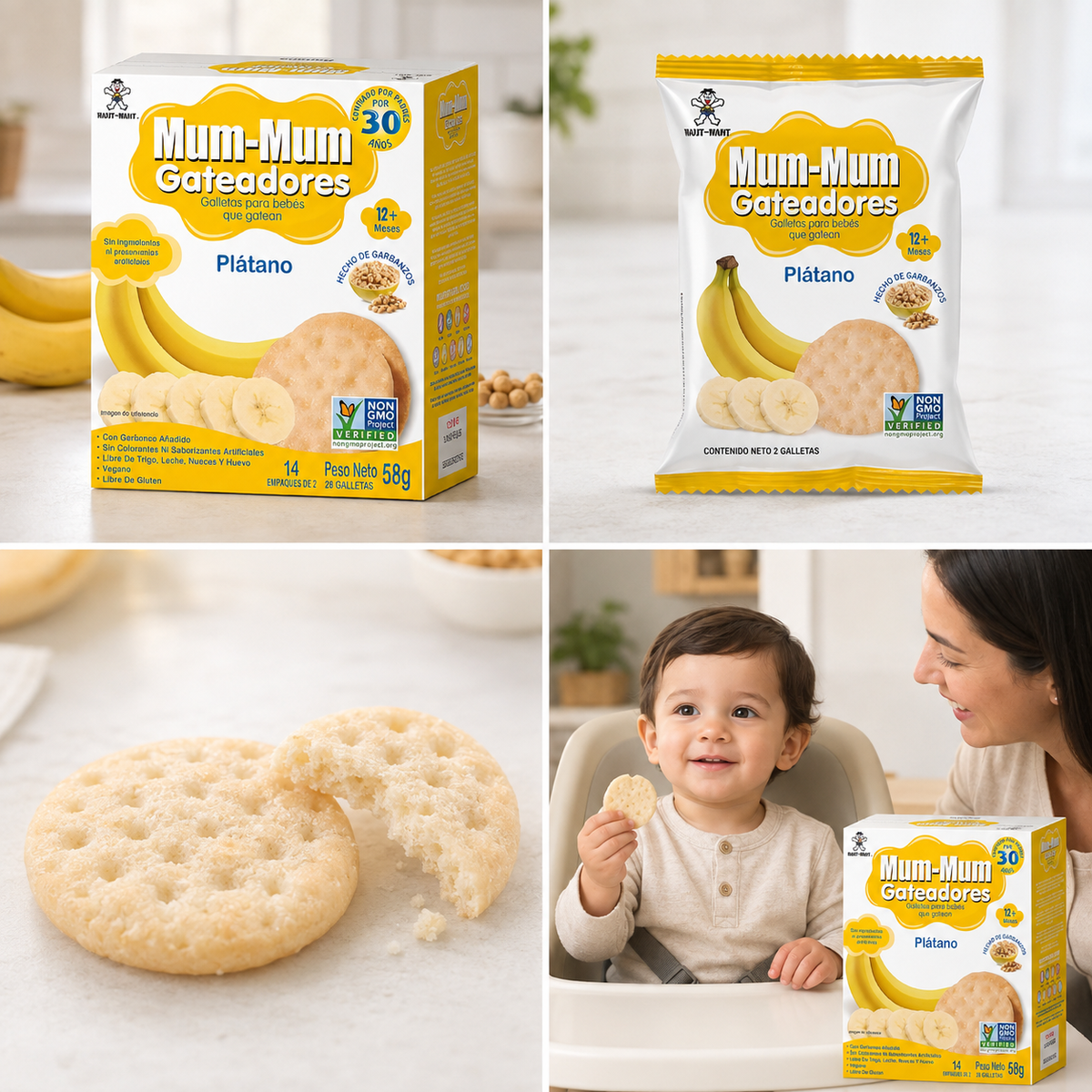 Galletas Crawler Mum-Mum Banana 58 g
