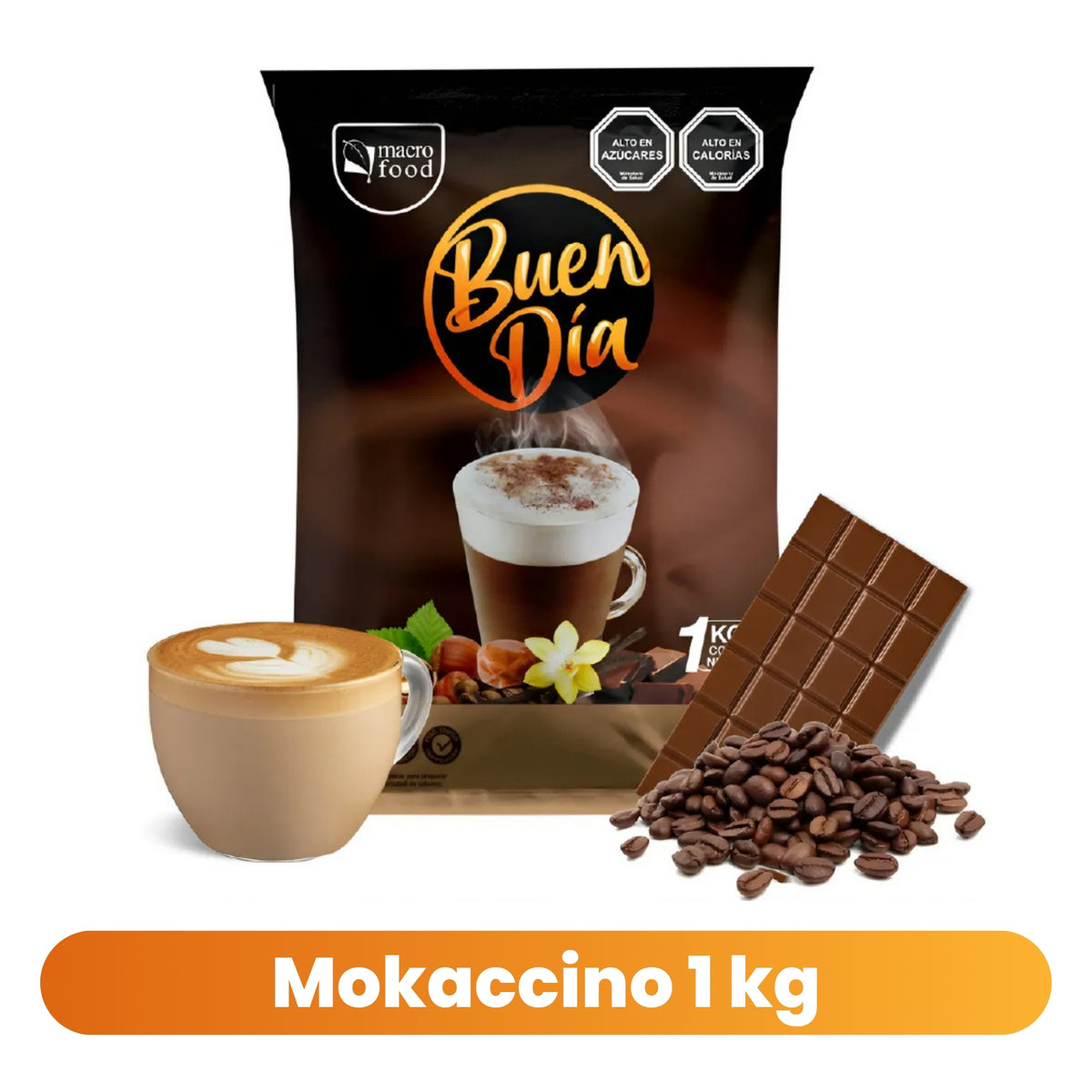 Café Instantáneo para Máquina Ventus y y Vending Buen Día Sabor Mokaccino 1 Kg