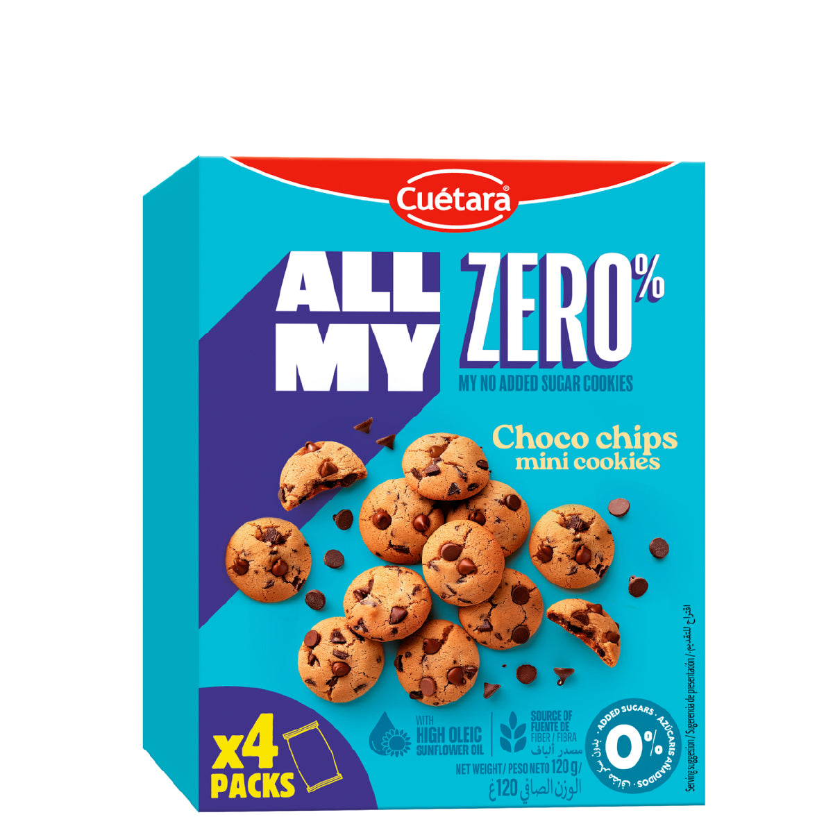 Galletas Choco Mini Cookies Cuétara All My Zero 120 g
