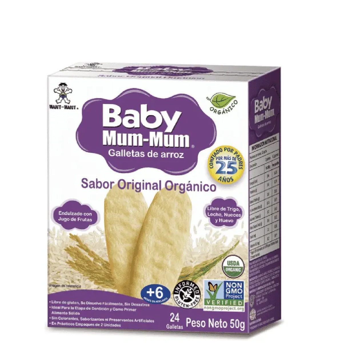 Galletas de Arroz Baby Mum-Mum Original 50g