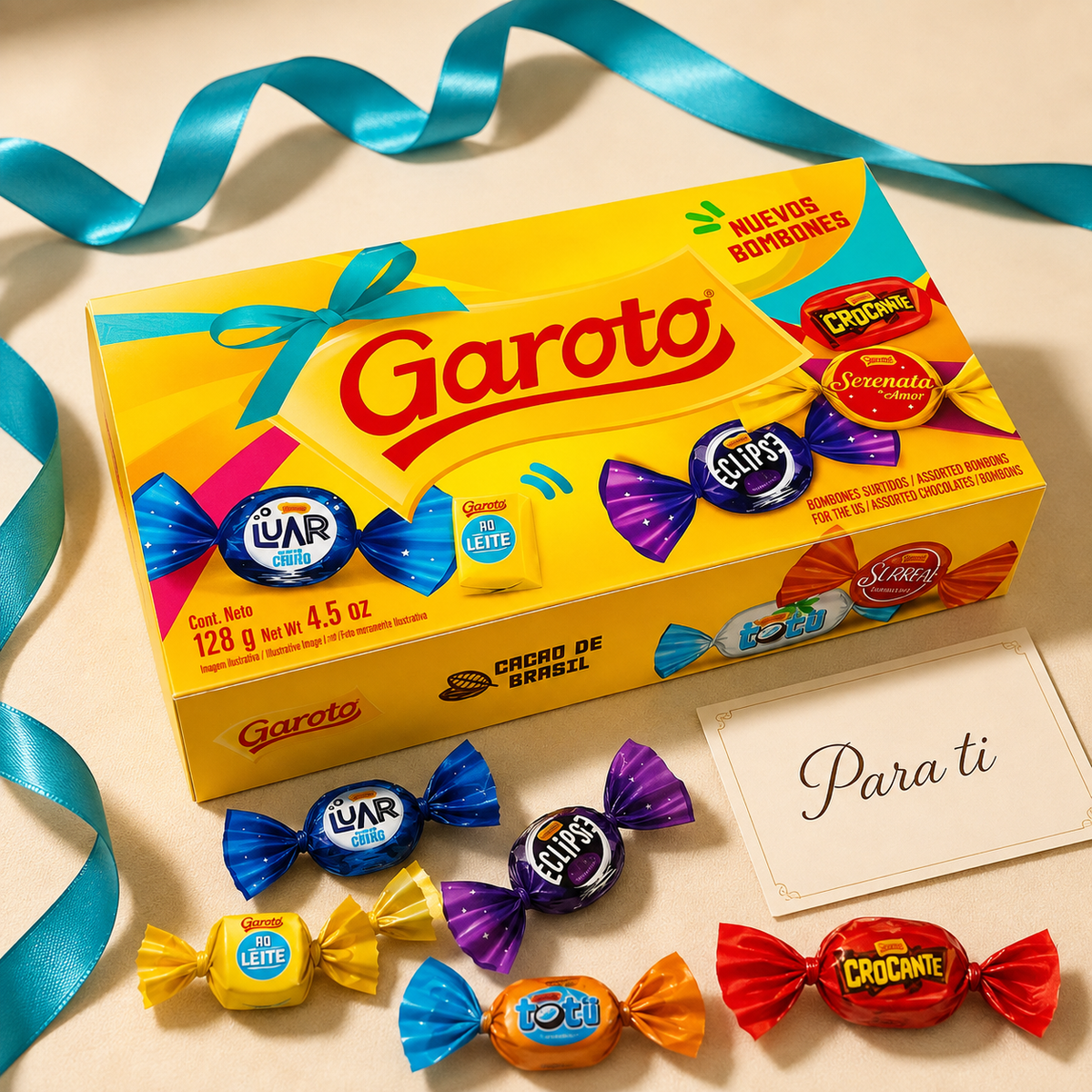 Bombones de Chocolate Garoto Surtidos 128 g
