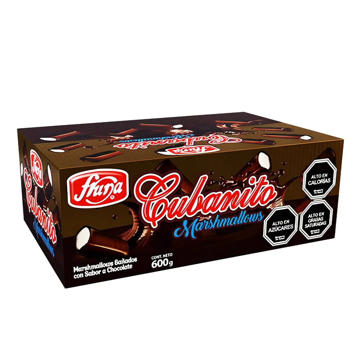 Marshmallows Bañados en Chocolate Cubanitos Fruna 600 g