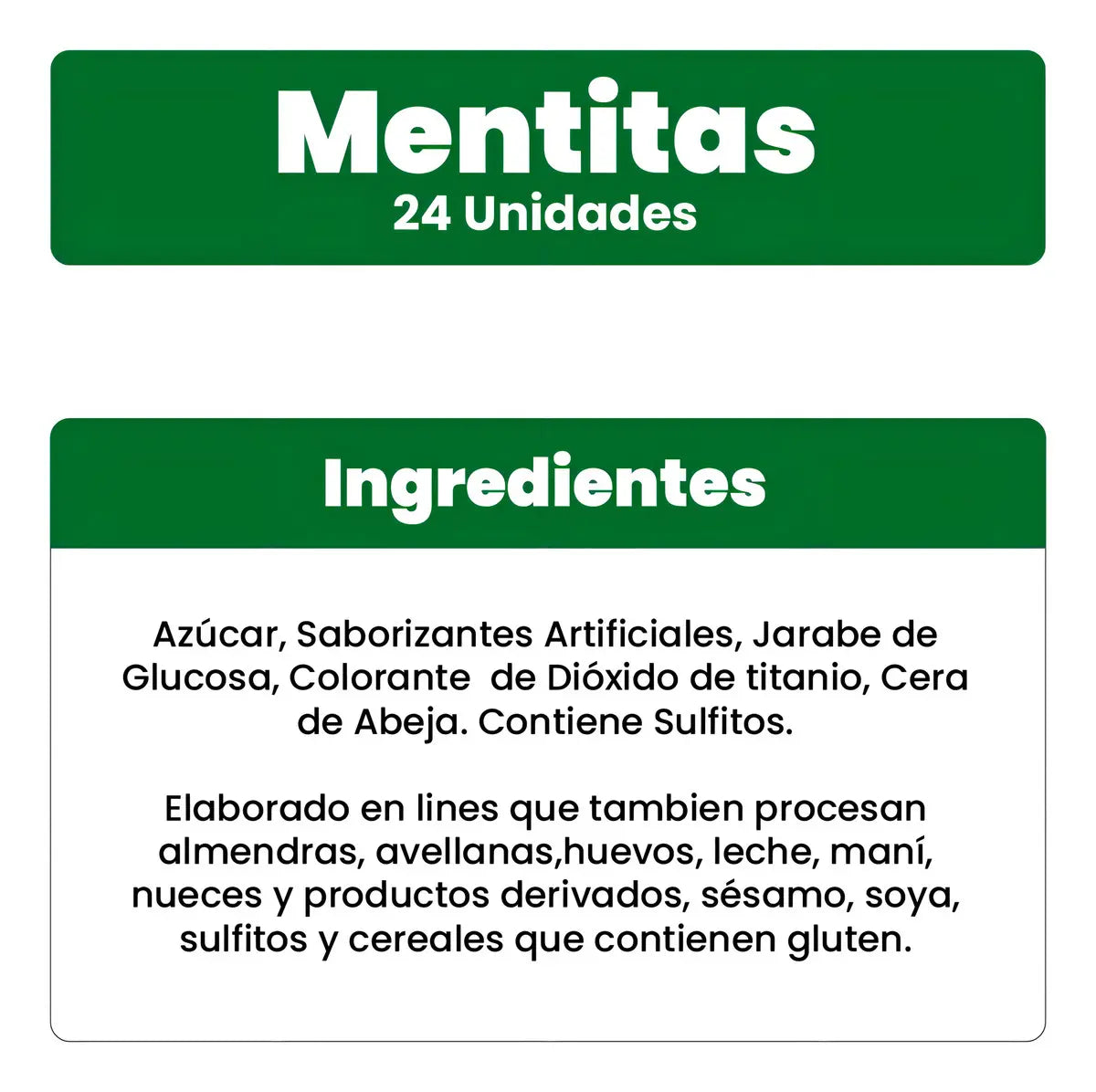 Caramelos Mentitas Ambrosoli 24 Un