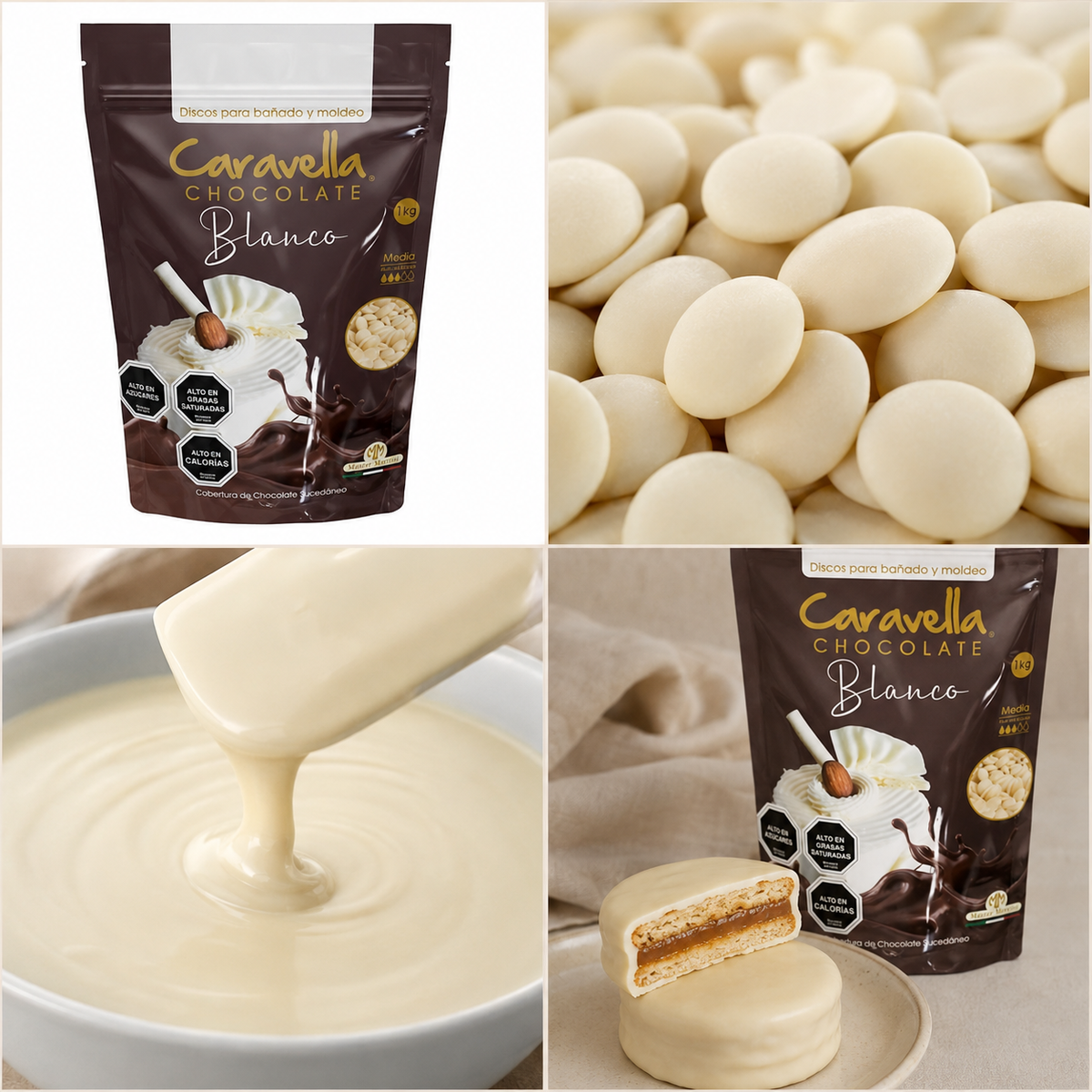 Cobertura De Chocolate Blanco Caravella 1 kg
