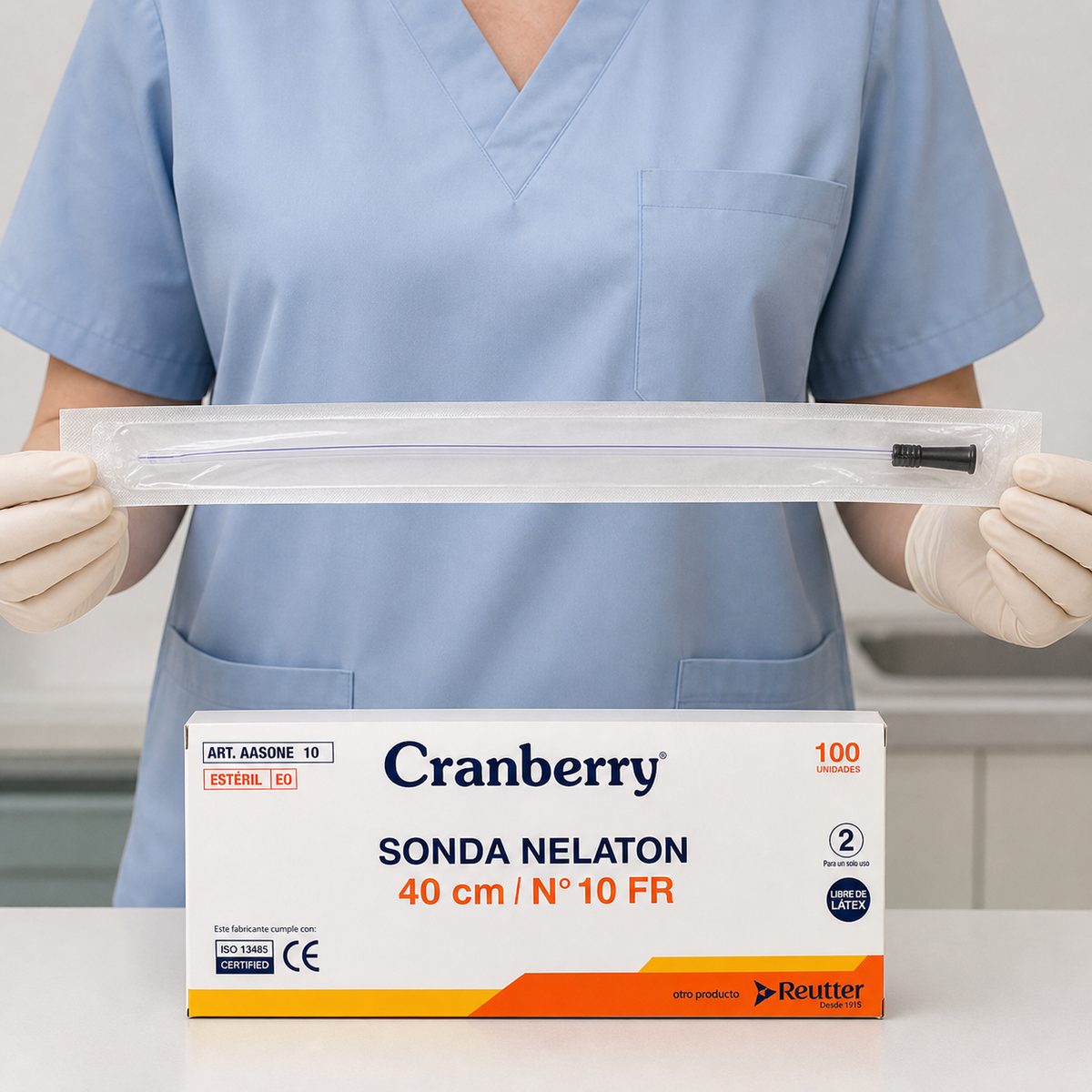 Sonda Nelaton N°10 40cm Cranberry 100 Un
