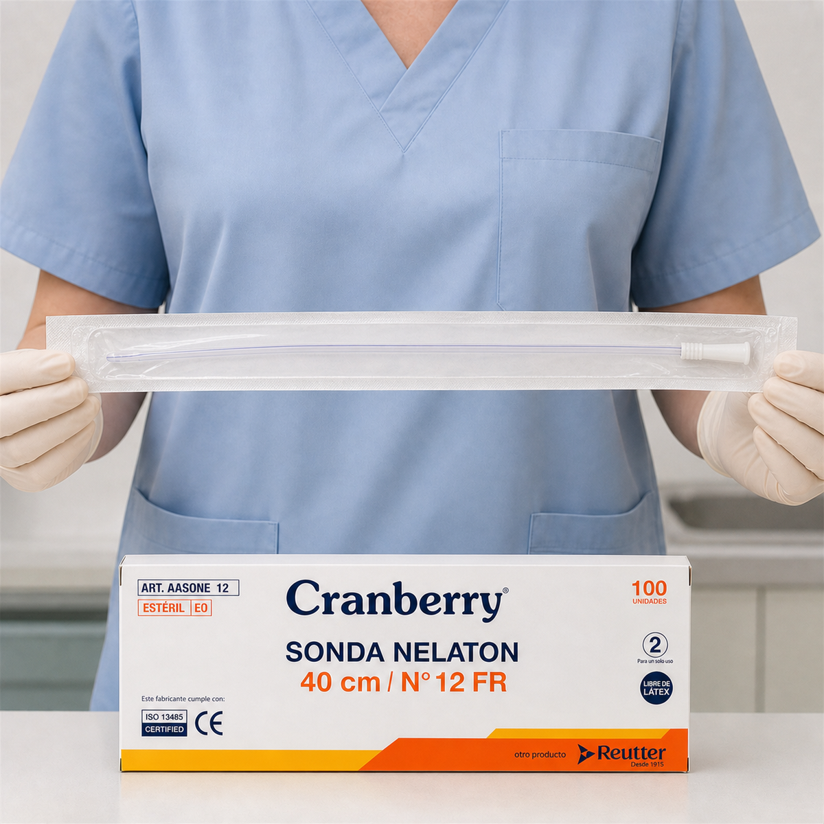 Sonda Nelaton N°12 40cm Cranberry 100 Un