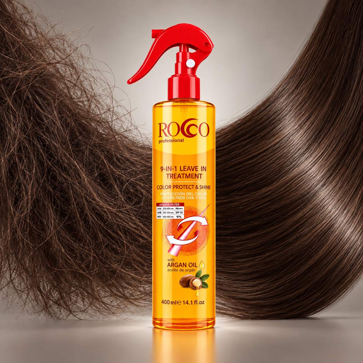 Protector Térmico Capilar Anti-frizz Rocco Argán Naranjo 400 ml