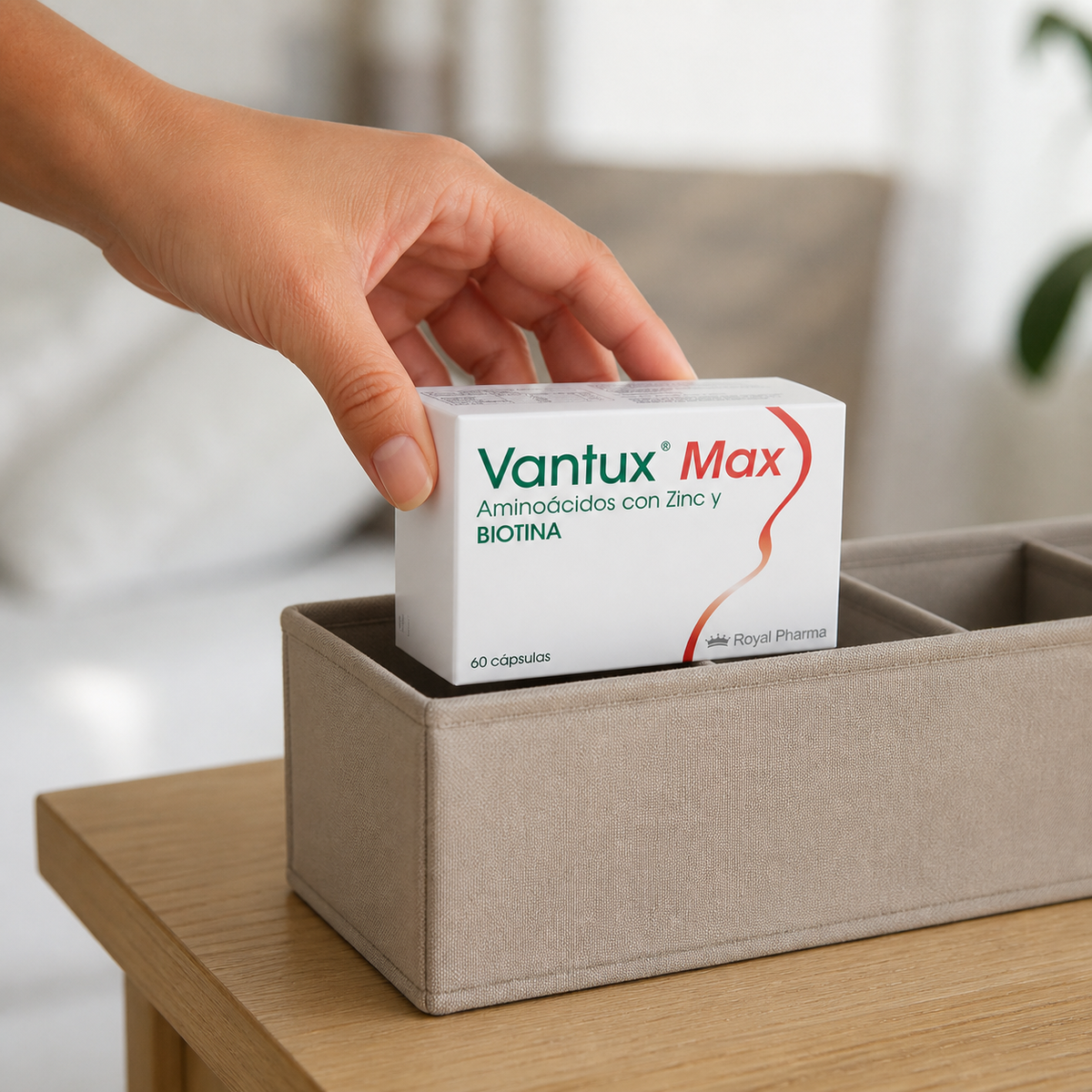 Vantux Max Aminoácidos con Zinc y Biotina 60 Cáps