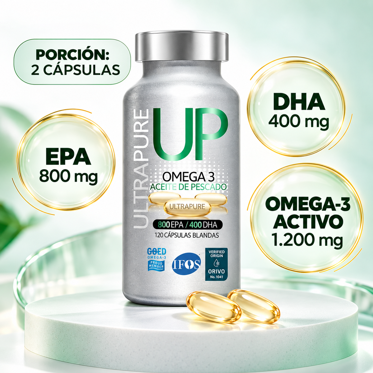 Omega 3 Ultra Pure Up 120 Cáps