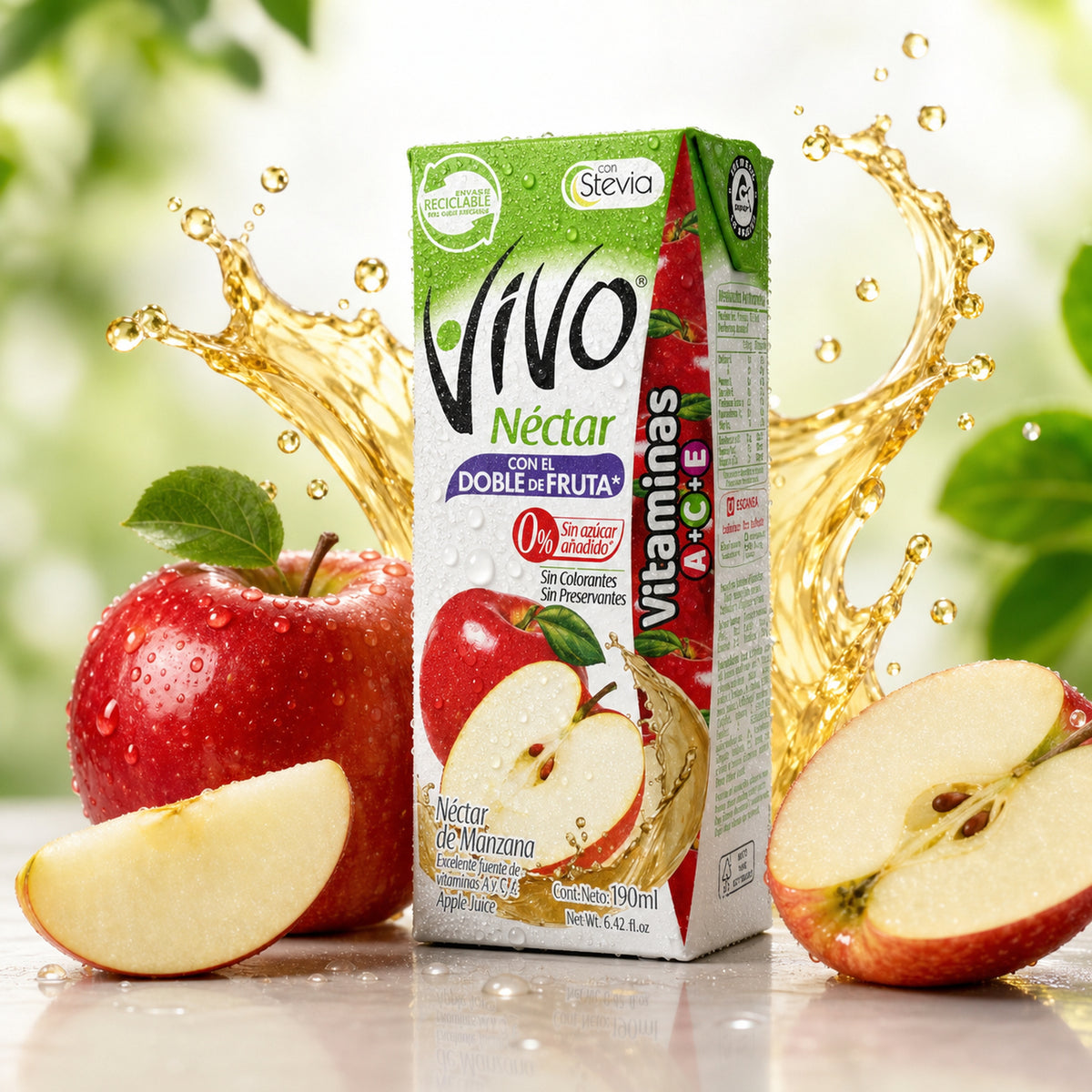 Néctar de Manzana Vivo Caja 24 Un de 190 ml