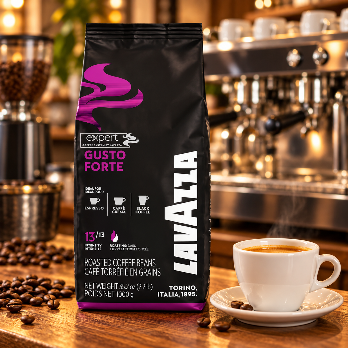 Café en Grano Italiano Gusto Forte Lavazza 1 kg