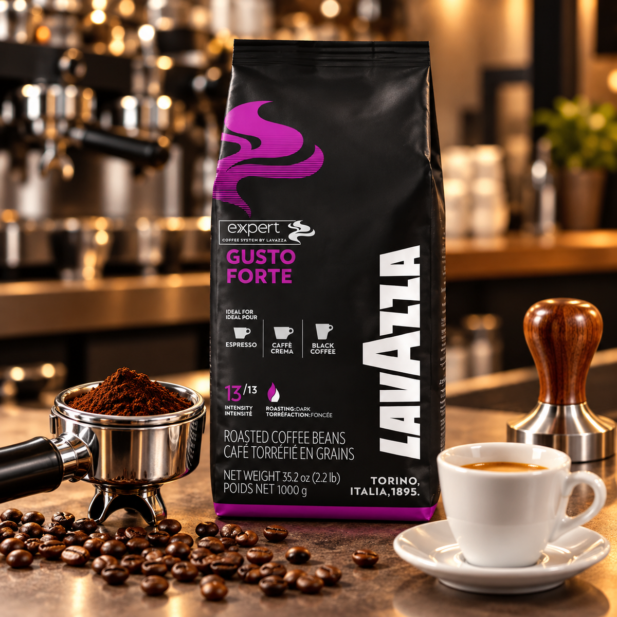 Café en Grano Italiano Gusto Forte Lavazza 1 kg