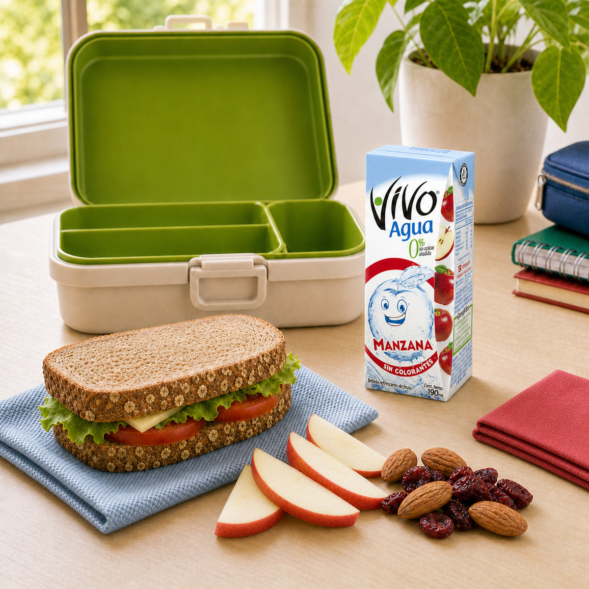 Agua Saborizada de Manzana Vivo Caja 24 Un de 190 ml