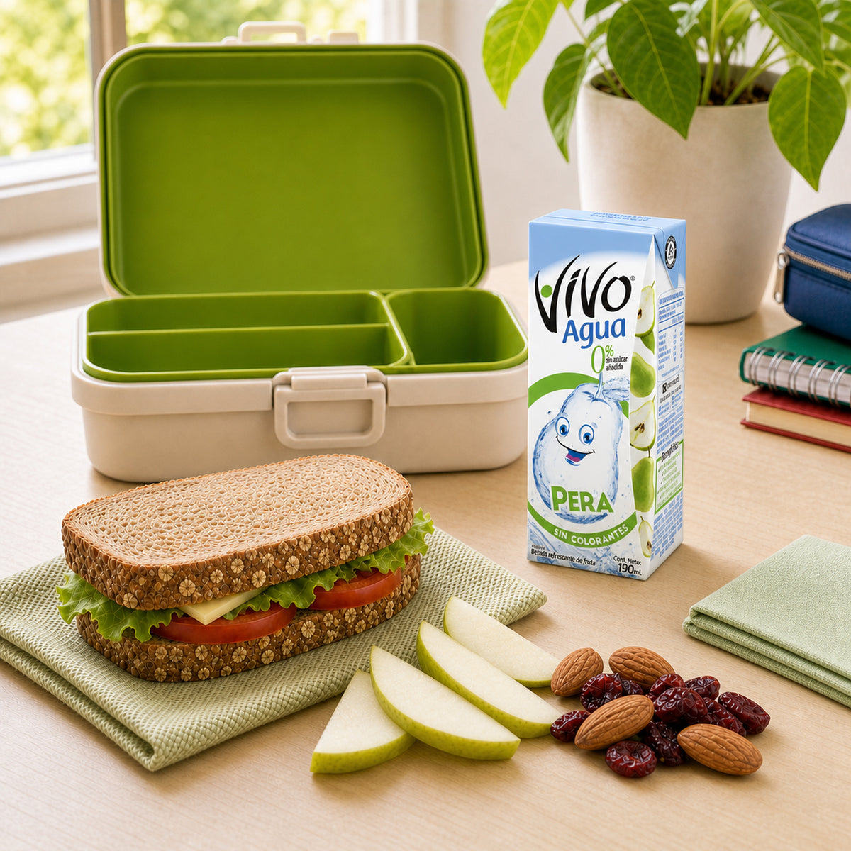 Agua Saborizada de Pera Vivo Caja 24 Un de 190 ml