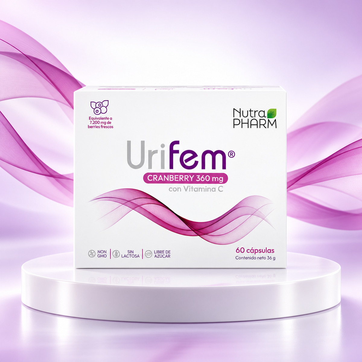Urifem Cranberry 360 mg Nutrapharm 60 Cáps