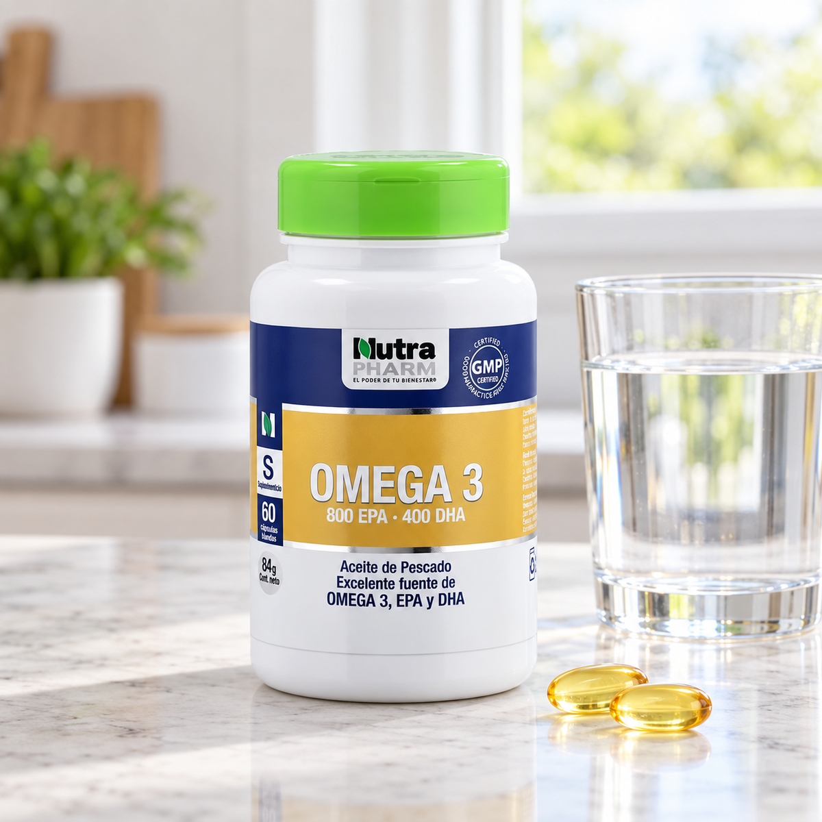 Omega 3 800 Epa/400 DHA Nutrapharm 60 Cáps