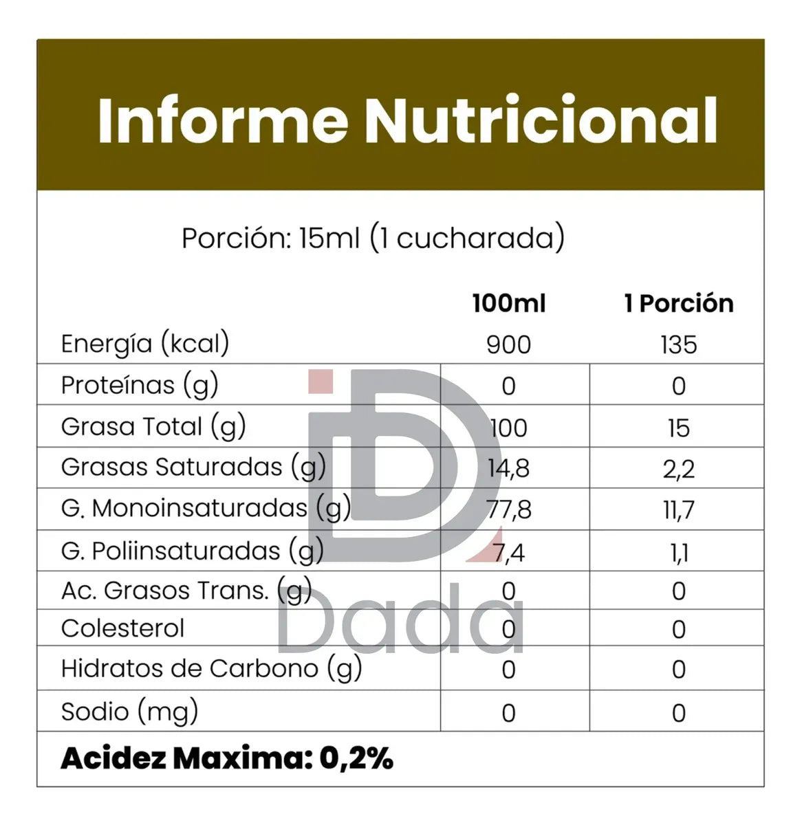 Aceite de Oliva Extra Virgen Valle de Azapa 5 Litros