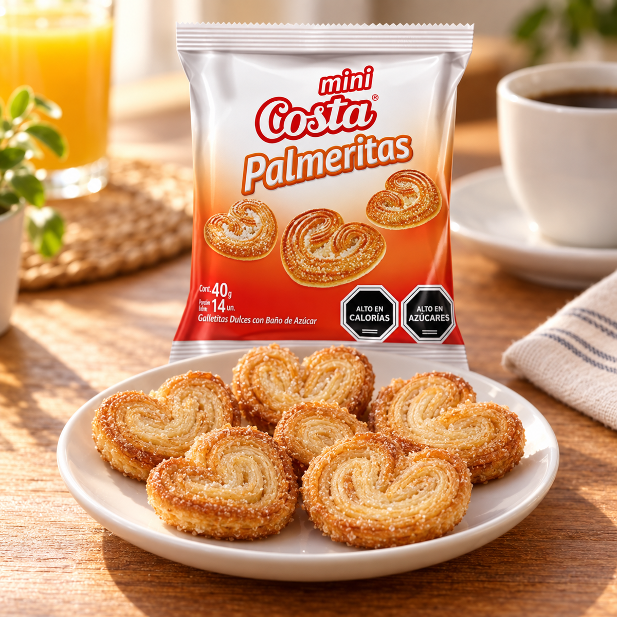 Galletas Mini Palmeritas Costa Caja 30 Un de 35 g