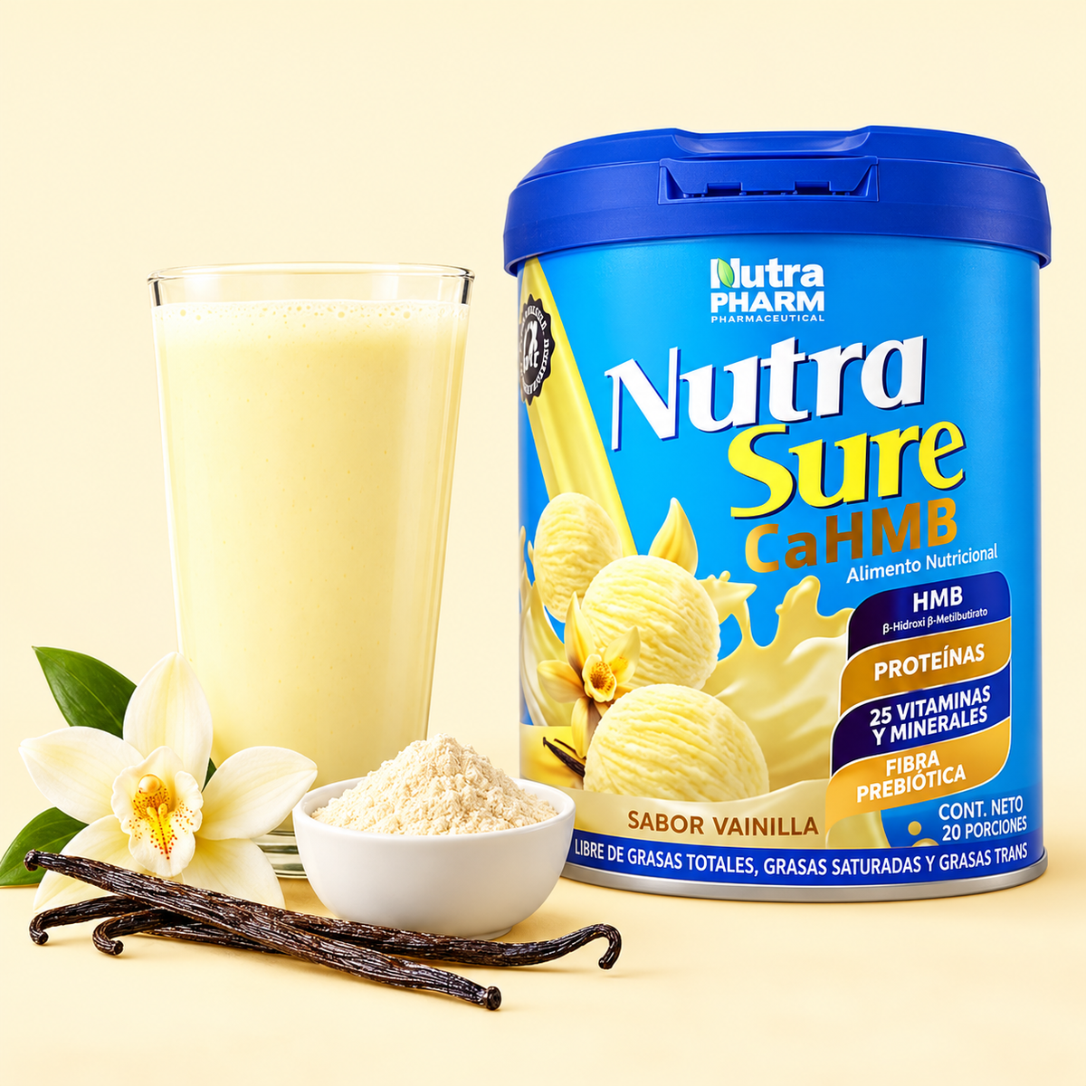Nutrasure Cahmb Vainilla Nutrapharm 850 g