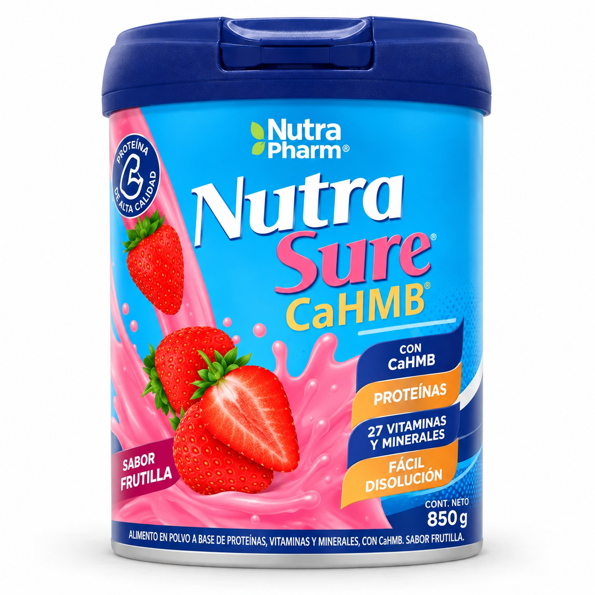 Nutrasure Cahmb Frutilla Nutrapharm 850 g