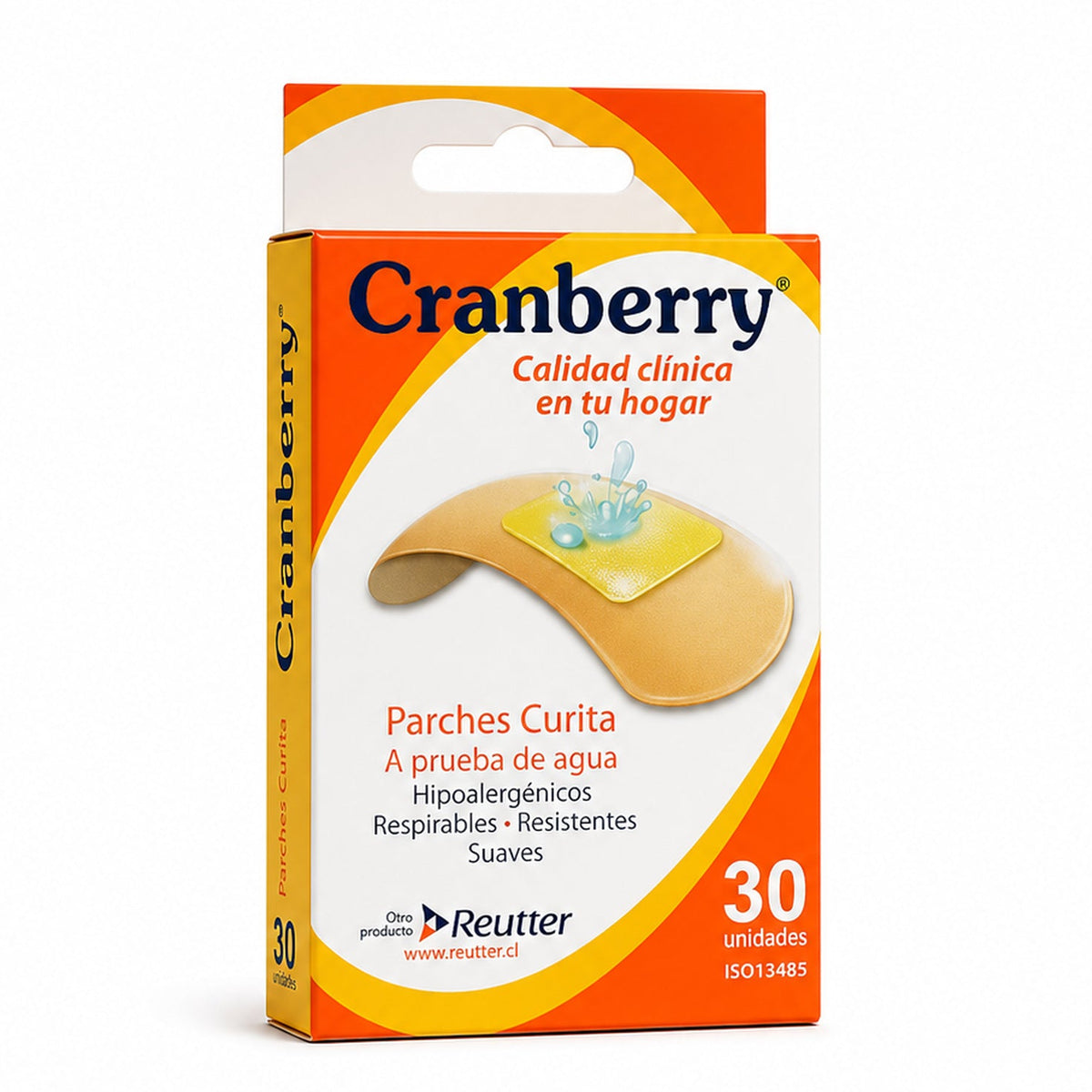 Parches Curita A Prueba de Agua Cranberry 30 Un