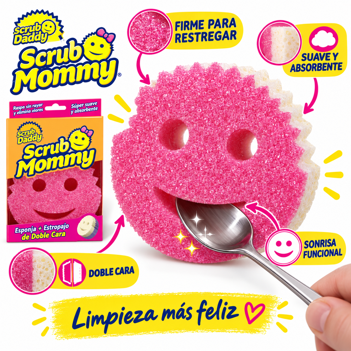 Esponja Multiuso Mommy Scrub Daddy 1 Un