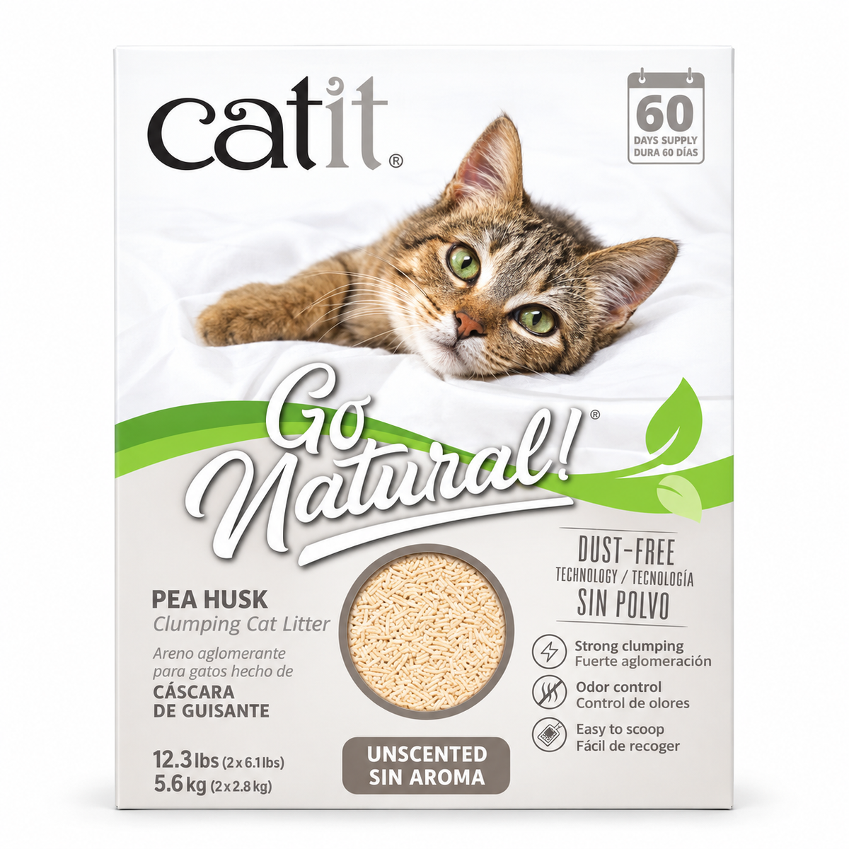 Arena para Gatos Catit Go Natural Sin Aroma 5,6 kg