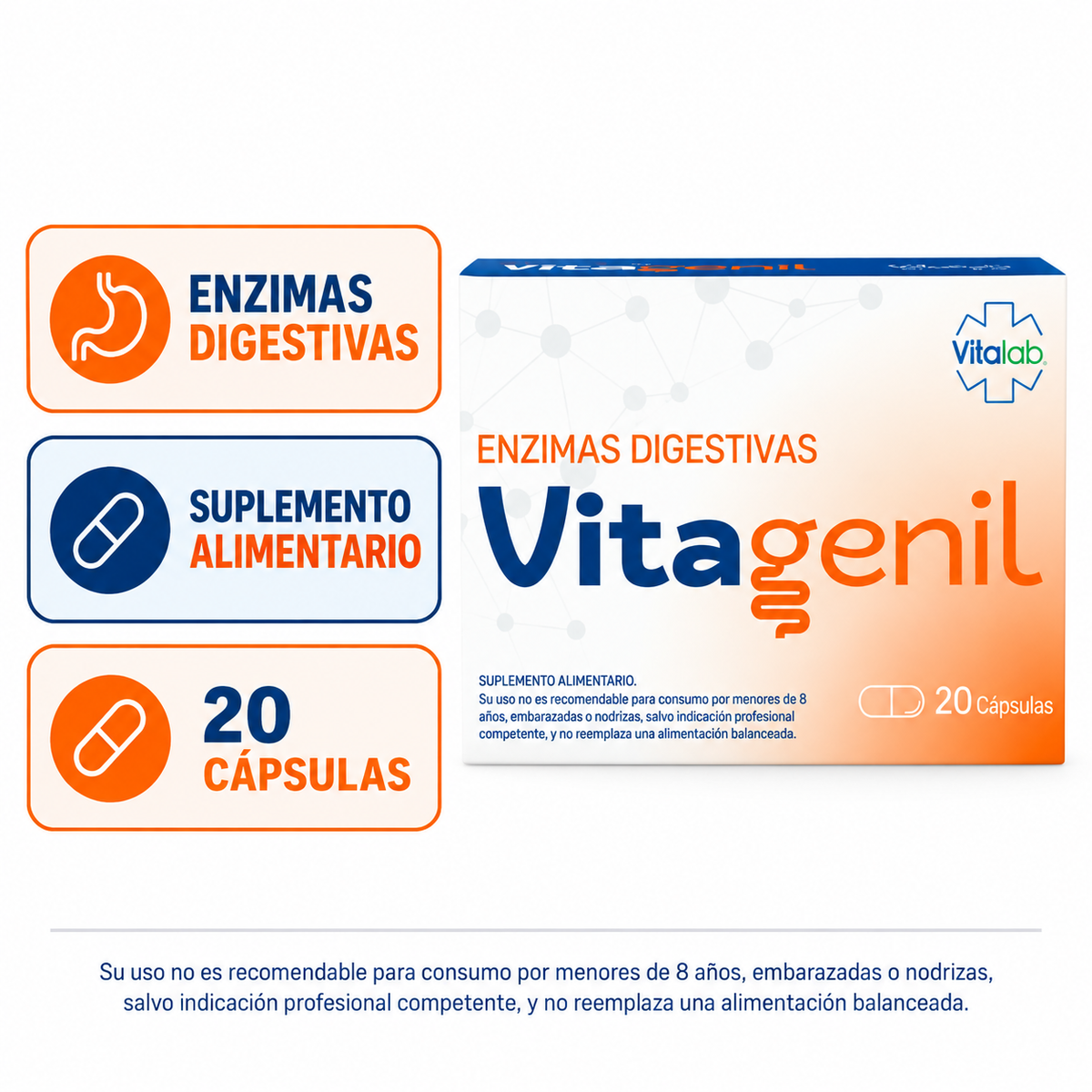 Vitagenil Vitalab 20 Cáps