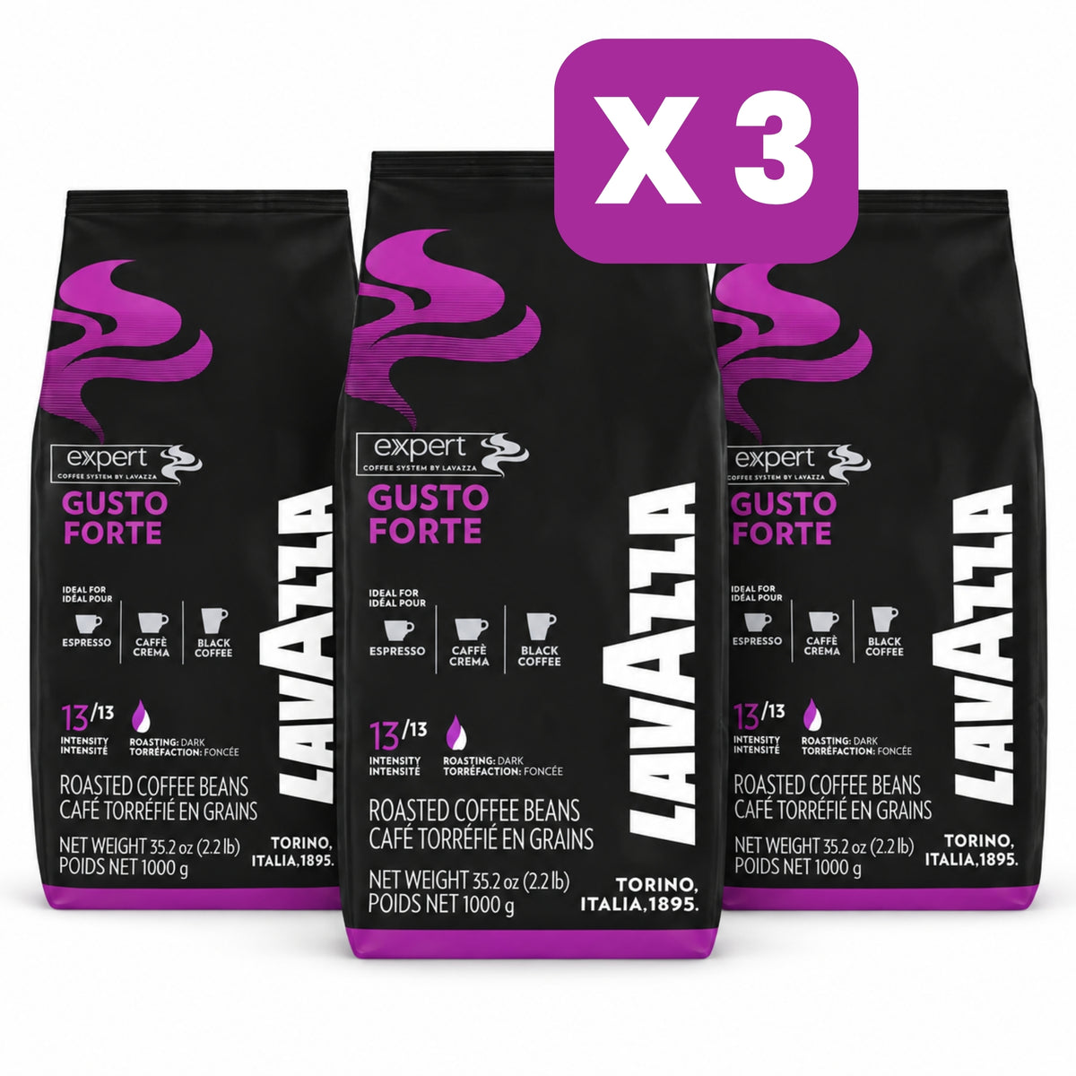 Café en Grano Italiano Gusto Forte Lavazza 1 kg