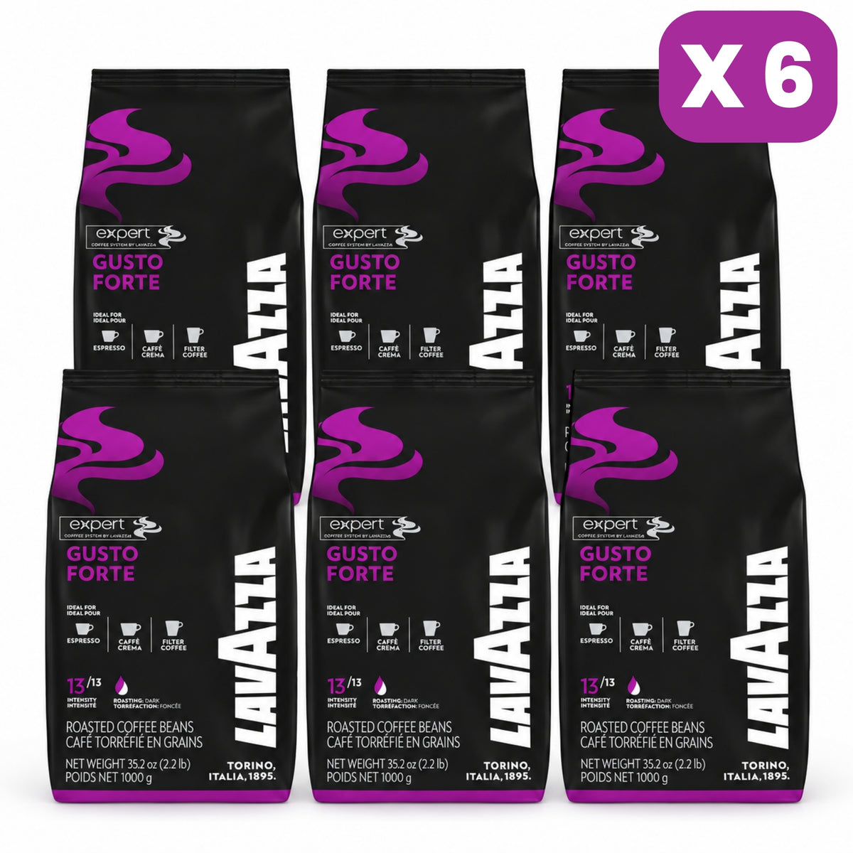 Café en Grano Italiano Gusto Forte Lavazza 1 kg