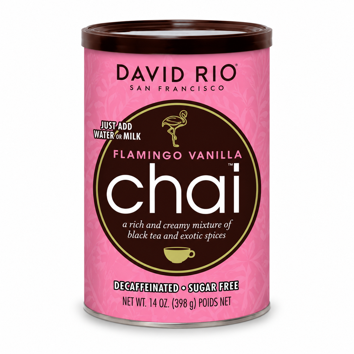 Té Chai Flamingo Vanilla David Rio Sin Azúcar 337 g