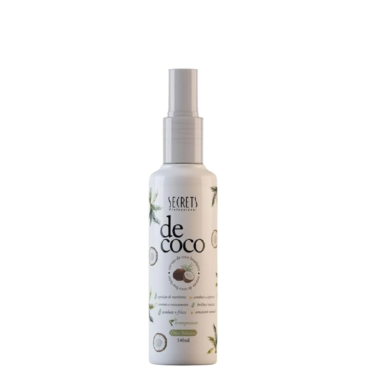 Óleo Bifásico Coco Protector Térmico Secrets Brasil 140 ml