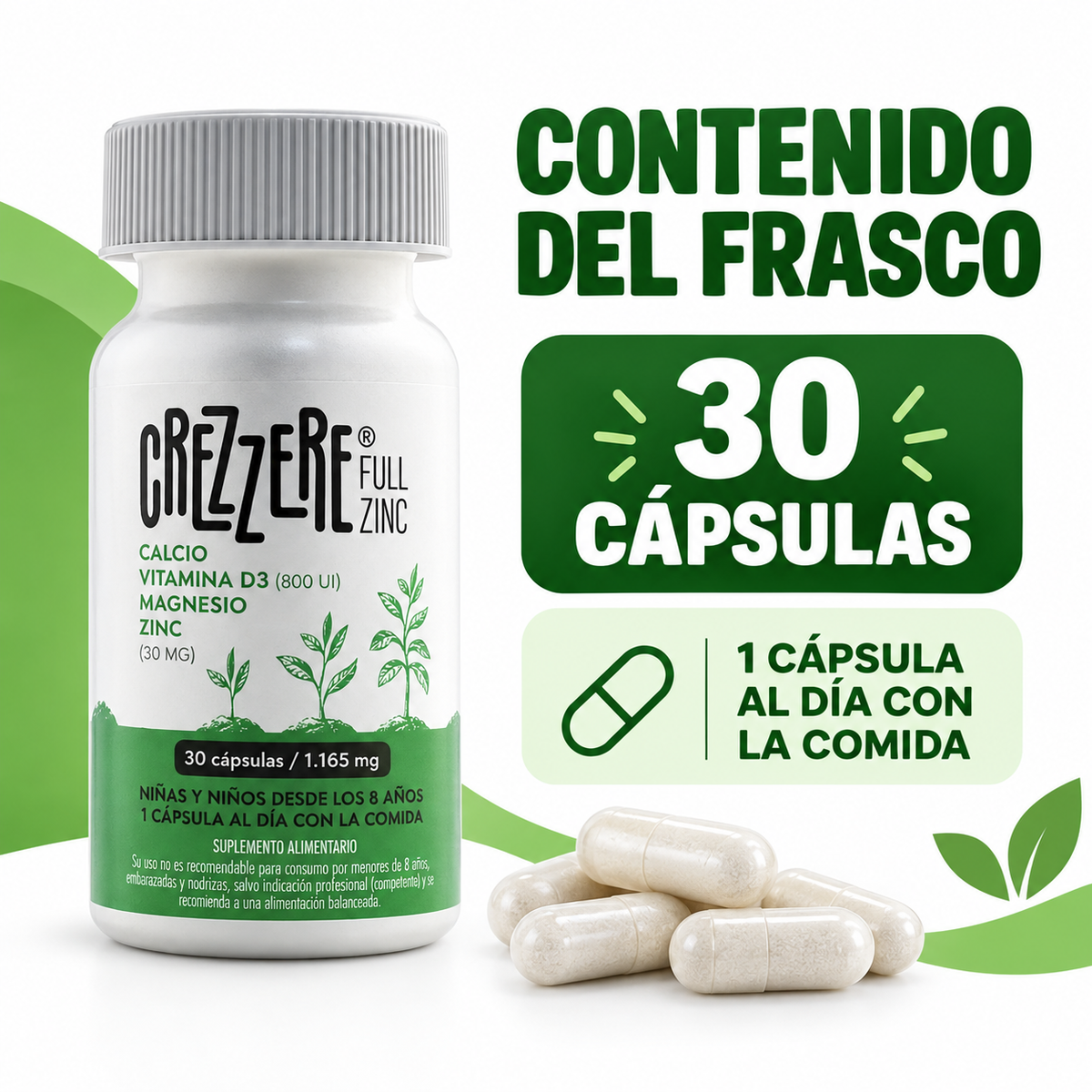 Crezzere Full Zinc Vital & Young 30 Cáps