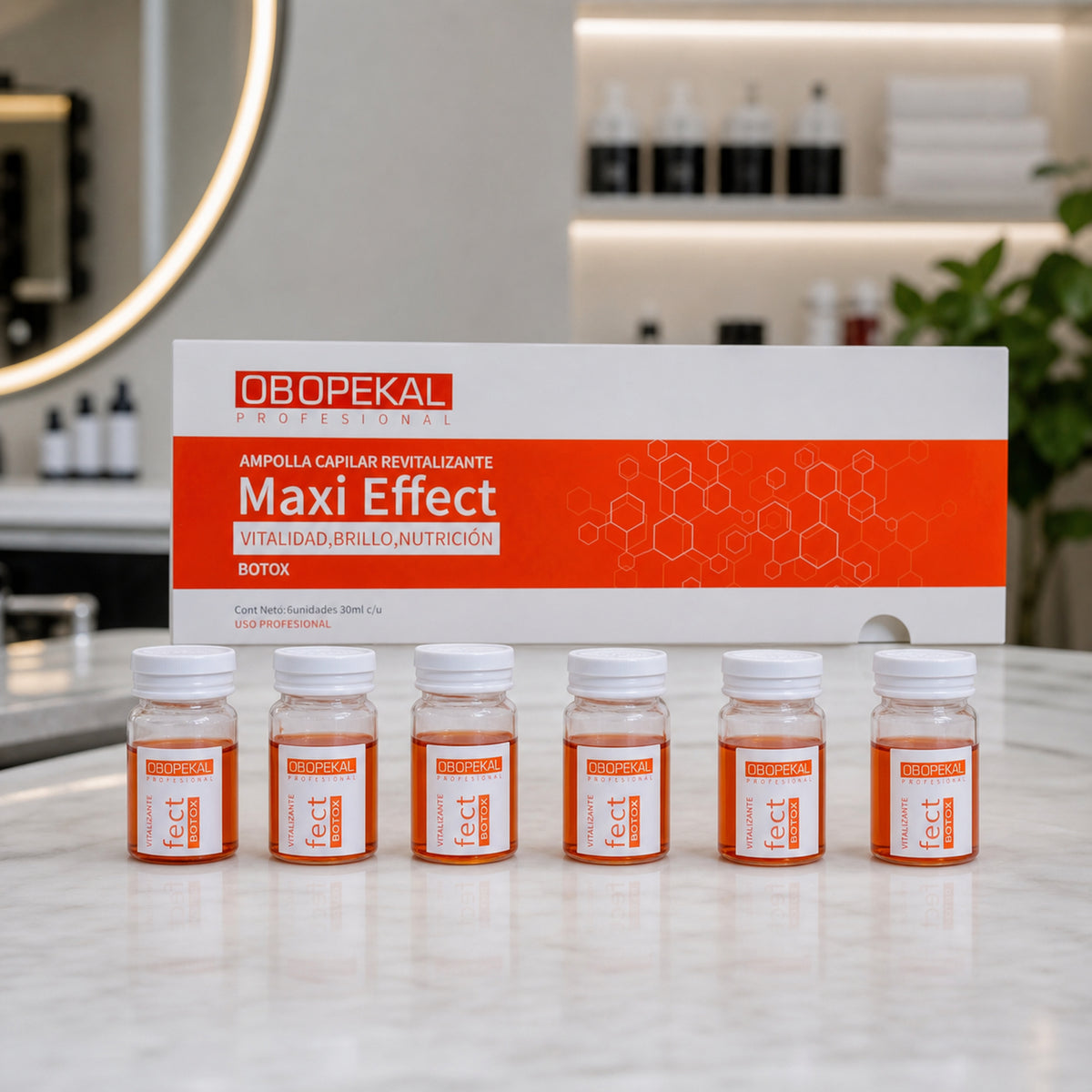 Ampolla Capilar Obopekal Revitalizante Botox Caja 6 Un de 30 ml