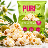 Popcorn Oliva Sal De Mar Vegano Sin Gluten Puri Caja 20 Un de 12 g