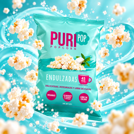 Popcorn Endulzado Vegano Sin Gluten Puri Caja 20 Un de 25 g